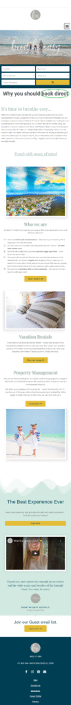 Breathe Easy Rentals Website Design