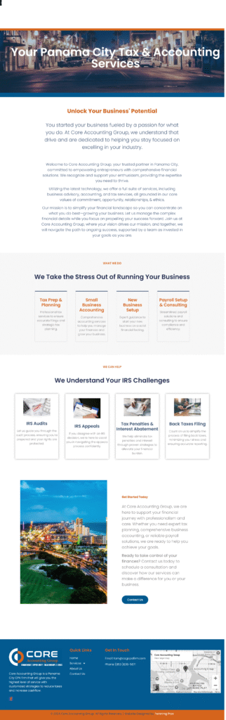 Core Accounting Group Website