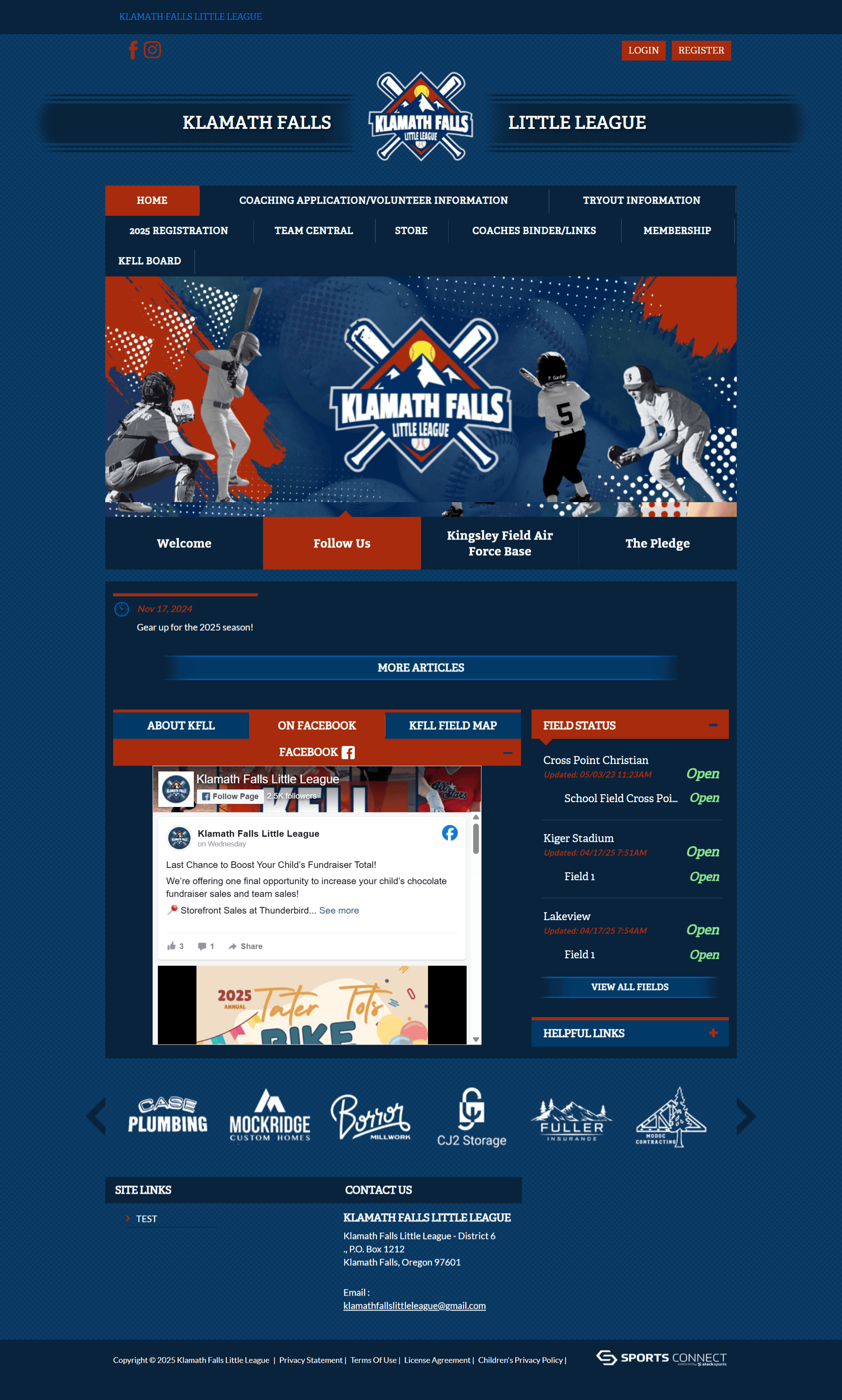 Klamath Falls Little League Website (1)