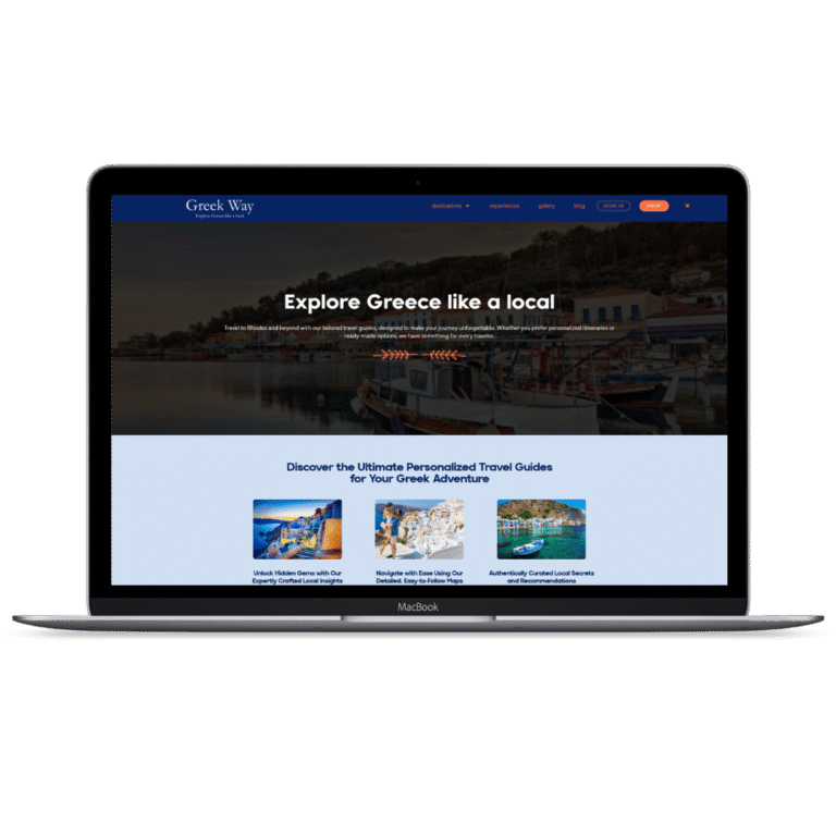 Greek Way - Greece Travel - Travel Website Design by Tabatha Rowbatham and Twinning Pros Marketing