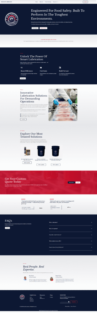 mid south lubricants website - woocommerce website design