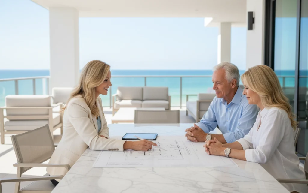 Realtor Olivia with clients in Destin