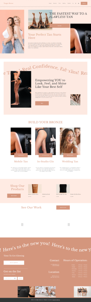 Teagan Renee Tanning Salon Website