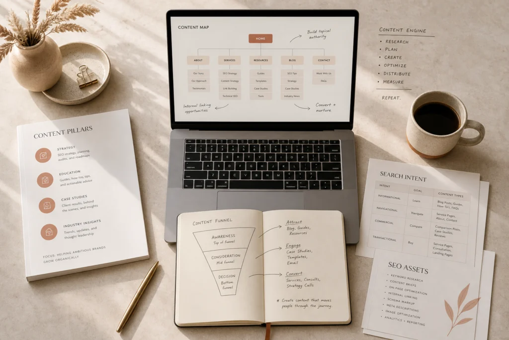 content engine tab row seo