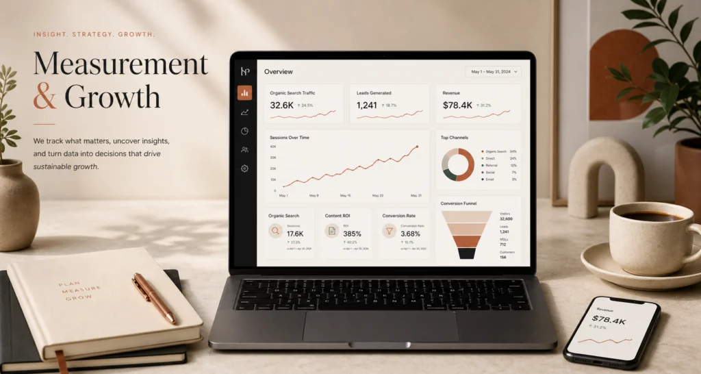 measurement and growth engine tab row SEO
