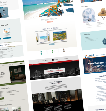Website Design with Tab Row